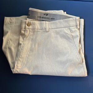 Grand Slam Men’s Active Waistband Performance Golf Shorts Khaki Heather Size 36